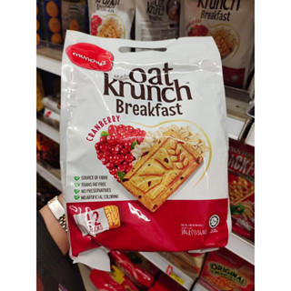 ข้าวโอ๊ตธัญพืช oat krunch breakfast คุกกี้ธัญพืชอบกรอบ 384กรัม