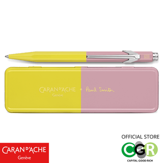 ปากกาลูกลื่น 849 CARAN DACHE + PAUL SMITH Chartreuse Yellow &amp; Rose Pink Ballpoint Pen - Limited Edition #849.341