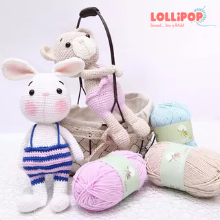 [4 ply] ไหมพรมคอตตอนนม 50 กรัม Milk cotton yarn