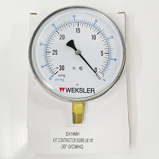 Pressure Gauge เกจวัดแรงดัน ยี่ห้อ Weksler รุ่น EA14 หน้าปัด 4.5 นิ้ว เกลียว 1/4"NPT