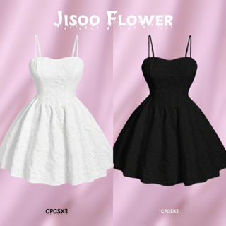 CPCSX3 Jisoo Flower มินิเดรสลายลูกไม้ 🍒cherrypinkcloset