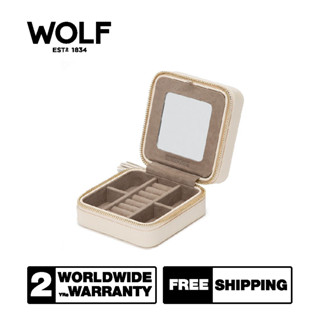 กล่องเครื่องประดับ WOLF1834 รุ่น CAROLINE ZIP TRAVEL CASE (IVORY)