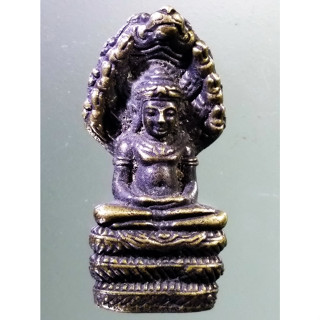 Antig on Shopee  2251  รูปหล่อพระนาคปรก เนื้อทองเหลืองรมดำ ไม่ทราบที่ งานเก่า มีอายุ พระนาคปรก เป็นพระประจำวันเสาร์ครับ