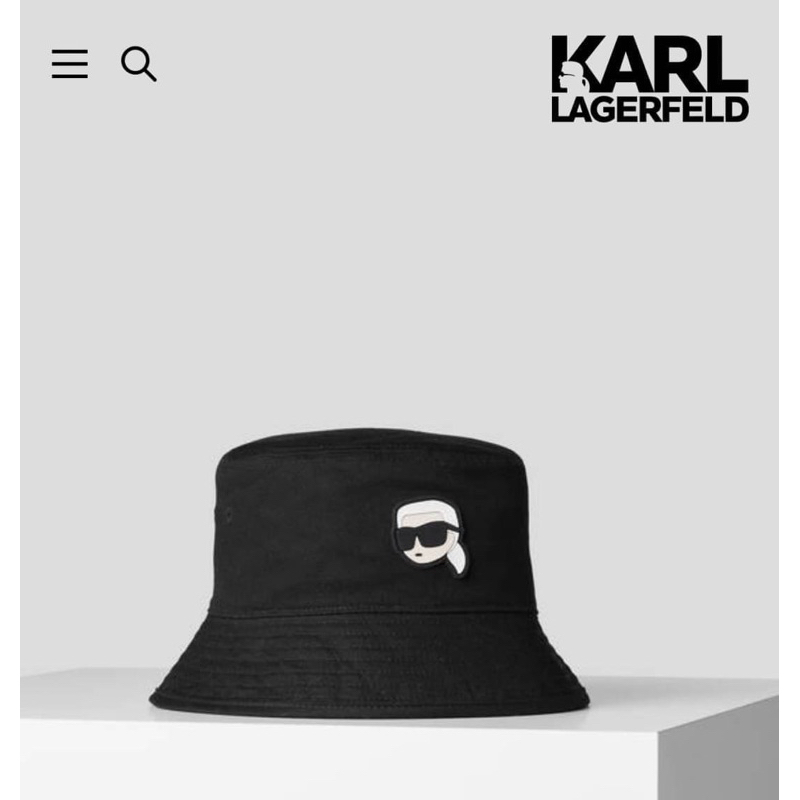 หมวก Karl Lagerfeld Ikonic  Bucket Hat มือ1!!!(ใส่ได้สองด้าน)
