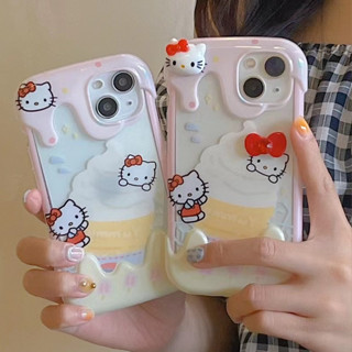 🎁ส่งของขวัญ🎁เคสไอโฟน สำหรับ 11 14 for iPhone Case 13 12 Pro Max   น่ารัก ตลก ครีม แมวแมว กันกระแทก เคสนิ่ม เคสโทรศัพท์