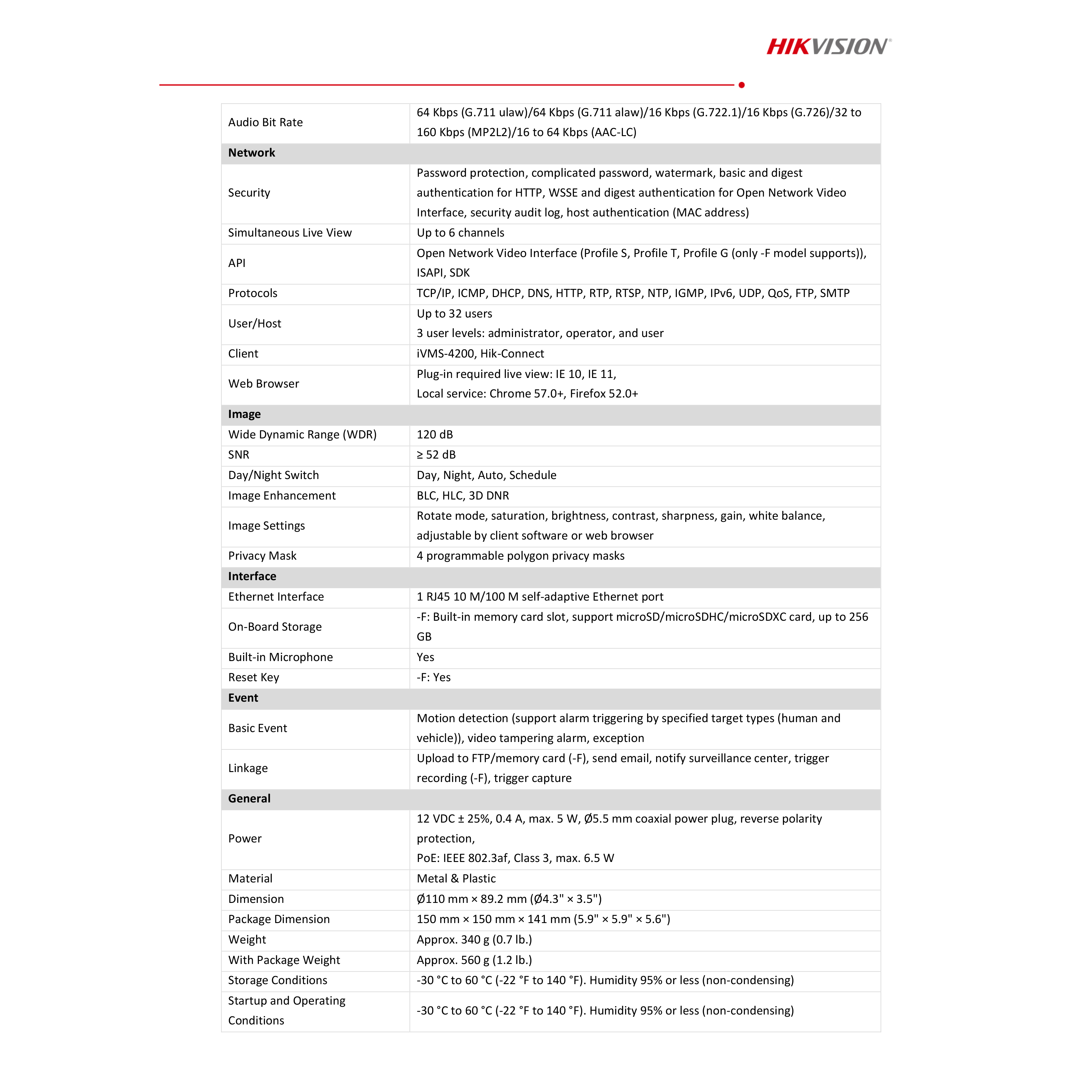 HIKVISION DS-2CD1343G2-LIU กล้องวงจรปิดระบบ IP 4 MP มีไมค์ในตัว เลือกปรับโหมดเป็นภาพสี 24 ชม. หรือภาพขาวดำตอนกลางคืนได้ - รูปที่ 3