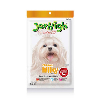 [Gift] JerHigh Milky Stick เจอร์ไฮ มิลล์กี้ สติ๊ก ขนมหมา ขนมสุนัข อาหารสุนัข ขนมสุนัข 40 กรัม บรรจุ 1 ซอง