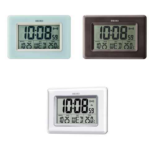 นาฬิกาปลุก ดิจิตอล Seiko Digital Clock นาฬิกาแขวนผนังพร้อมขาตั้ง รุ่น QHL058,QHL058W,QHL058K,QHL058L