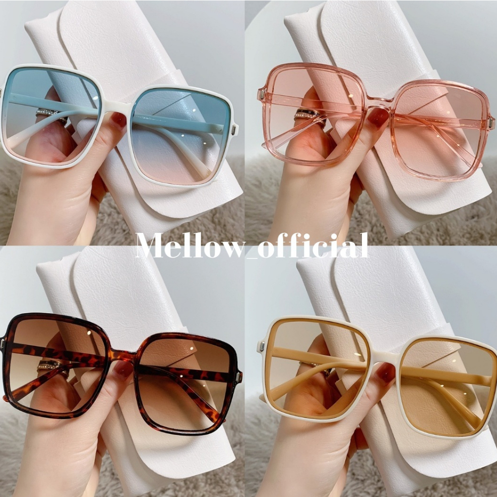 [พร้อมส่งจากไทย ] แว่นตาแฟชั่น แว่นตากันแดด ทรงฮิตตลอดกาล ดาราใส่ สีสวยมาก สวยสับระดับตัวแม่ Mellow SG15.