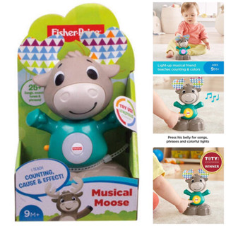 Fisher-Price Linkimals Musical Moose - Interactive Educational Toy with Music and Lights for Baby Ages 9 Months &amp; Up