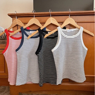Jina tank (Peipoi.store) เสื้อกล้ามลายทาง ทรงน่ารักมากๆ