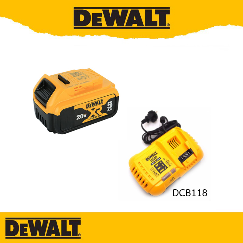 DeWALT ชุด Starter 5ah พร้อมแท่นชาร์ต DCB118