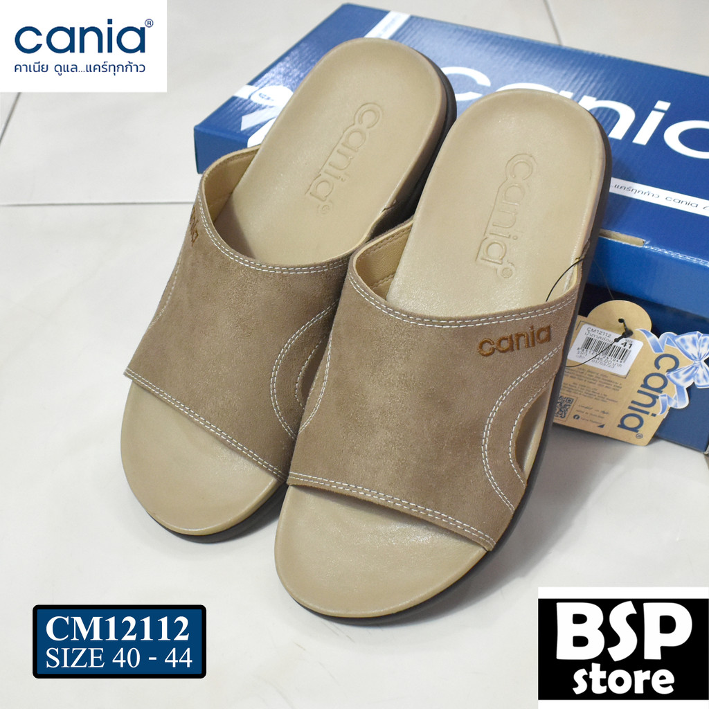 Cania รุ่น CM 12112 สีน้ำตาลอ่อน รองเท้าแตะ cania [คาเนีย ดูแล...แคร์ทุกก้าว]
