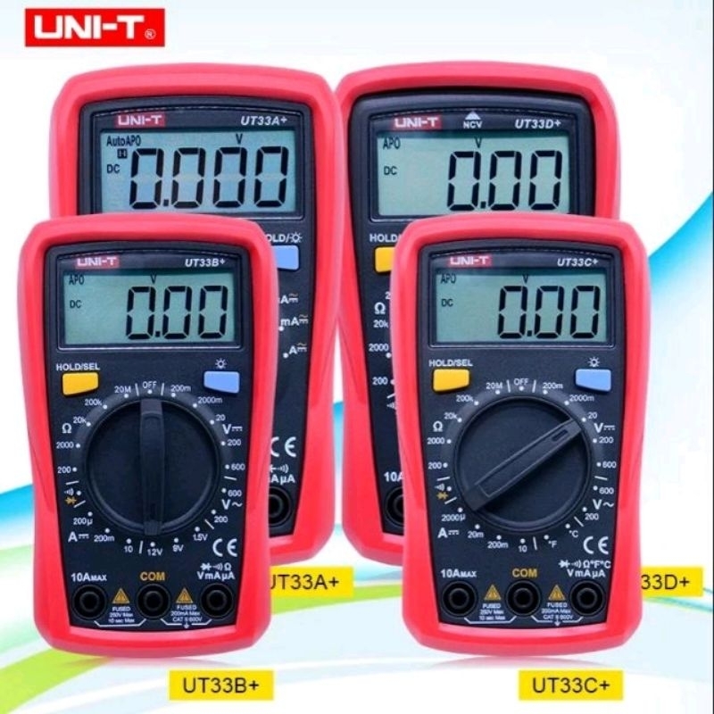 มัลติมิเตอร์ ดิจิตอล Uni-T รุ่น UT33A+,UT33B+,UT33C+,UT33D+Digital  Meter ยี่ห้อUni-T มีของพร้อมส่งท