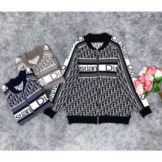 พร้อมส่ง เสื้อไหมพรมแขนยาวทอลายทั้งตัว เสื้อกันหนาวเสื้อคลุม ผ้าเนื้อดีเกรดคุณภาพ