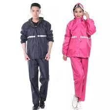 ชุดกันฝน สีกรมท่า มีแถบสะท้อนแสง New Alitech รุ่นหมวกติดเสื้อ Waterproof Rain Suitt เสื้อกันฝนมอเตอร์ไซค์ Split raincoat