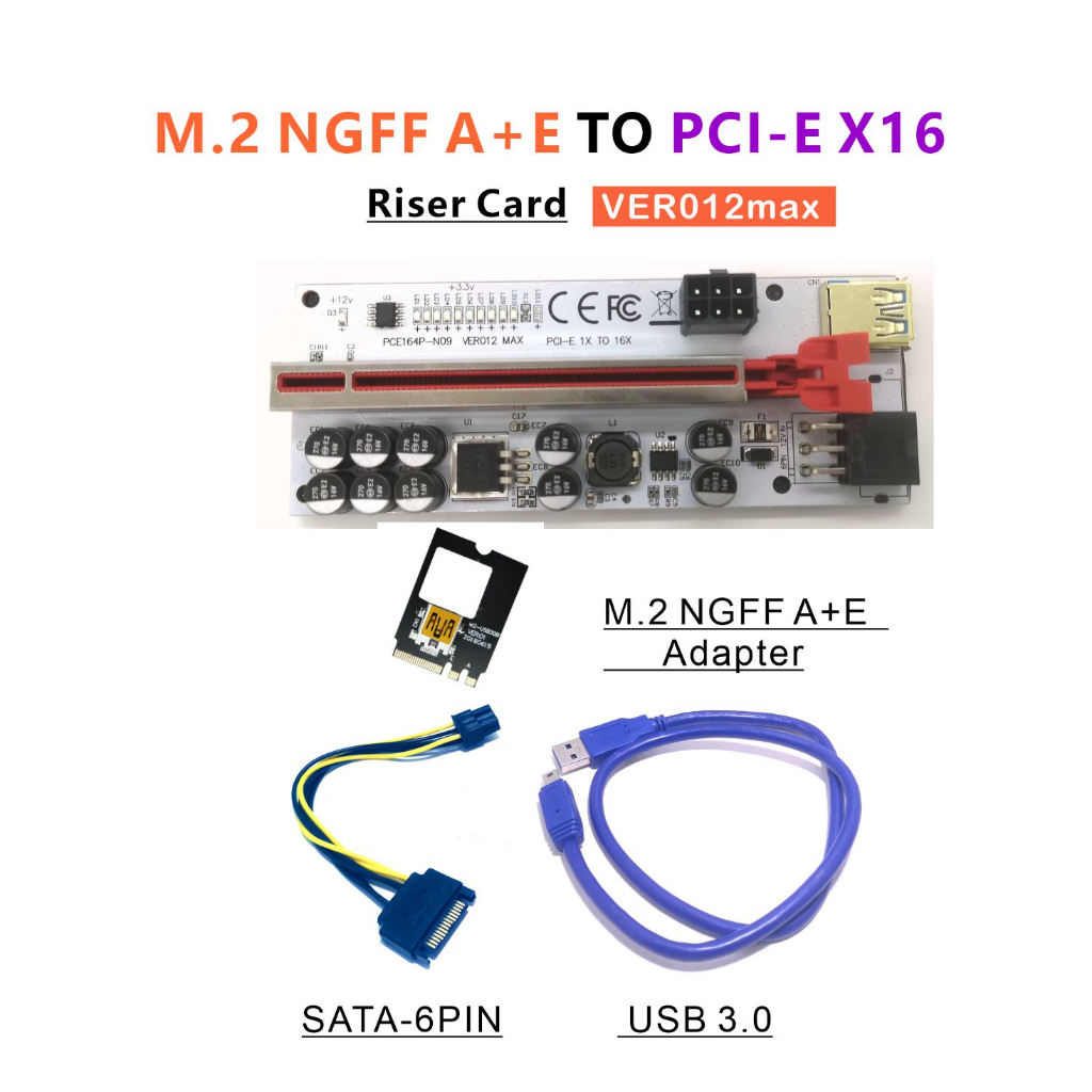 M.2  A+E WIFI TO PCIEX16 Riser Card