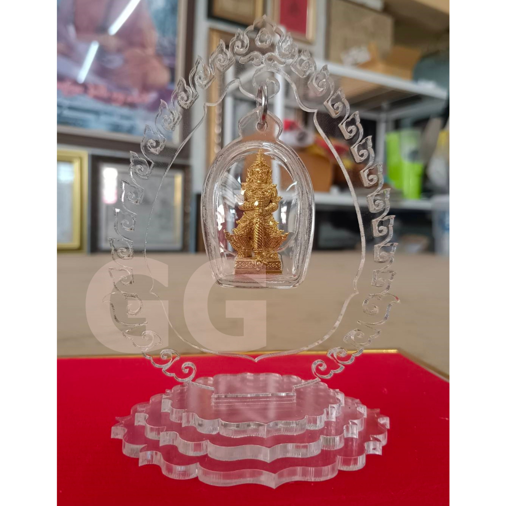 ที่แขวนพระในรถยนต์ ซุ้มแขวนพระ แขวนโชว์พระ ฐานตั้งโชว์พระ ตกแต่งห้องพระ ตกแต่งบ้าน อะคลิลิกใสหนา 3 มม. #สินค้าคนไทย