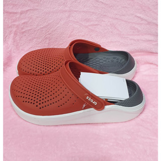 รองเท้า Crocs LiteRide Clog (สีไหม่ ส้มอิฐ) รองเท้ายาง รองเท้าสุขภาพ สินค้าพร้อมส่ง