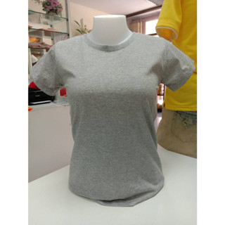 TI-21 เสื้อยืดสีท๊อปดรายอ่อน คอกลม