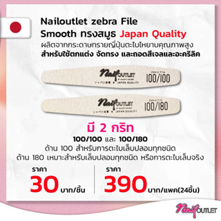 ตะไบหยาบ Nailoutlet ทรงสมูธ แบบชิ้น