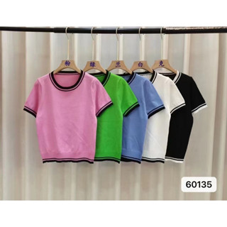 เสื้อยืดไหมพรม คอกลม แขนสั้น มี5สี #60135