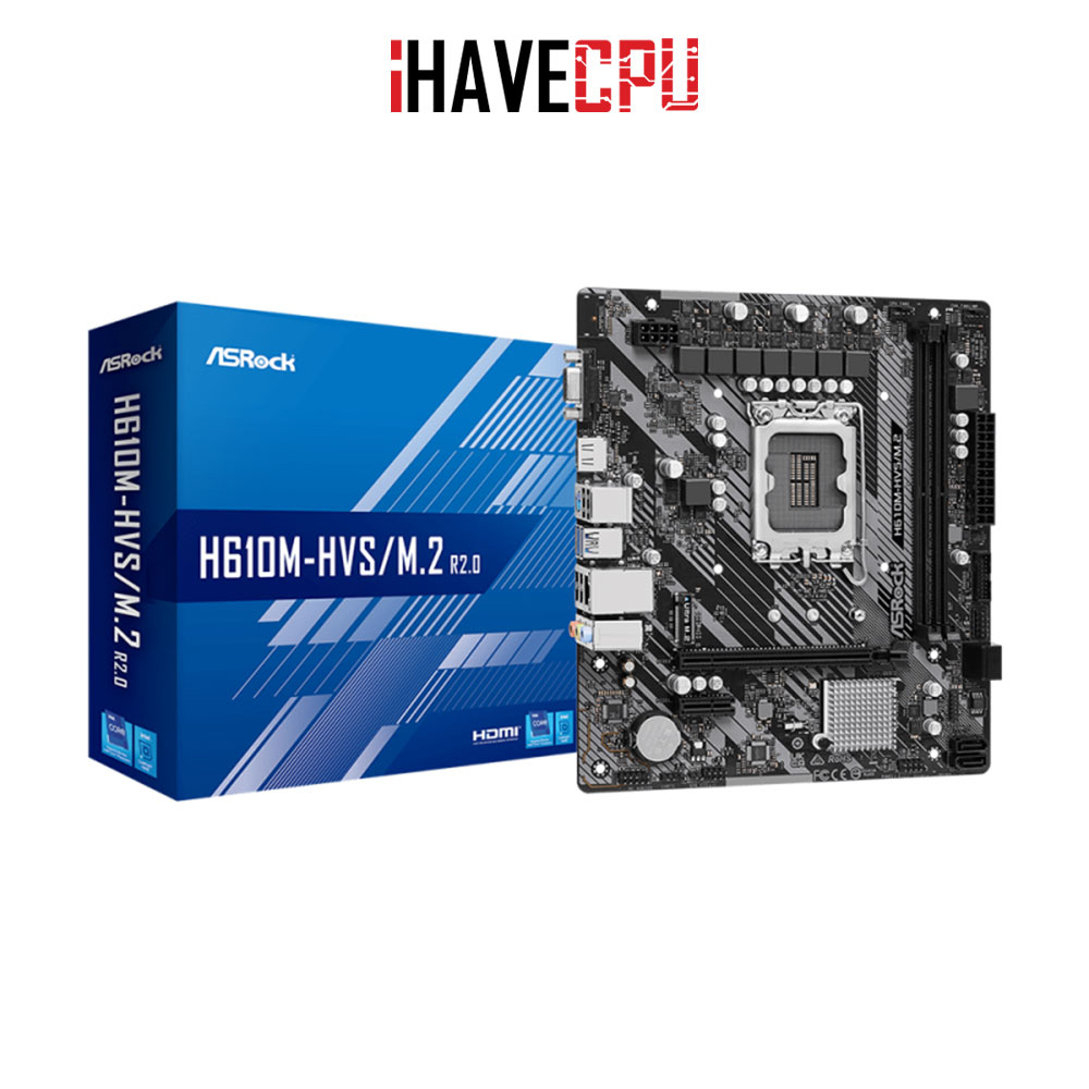 iHAVECPU MAINBOARD (เมนบอร์ด)(1700) ASROCK H610M-HVS/M.2 R2.0