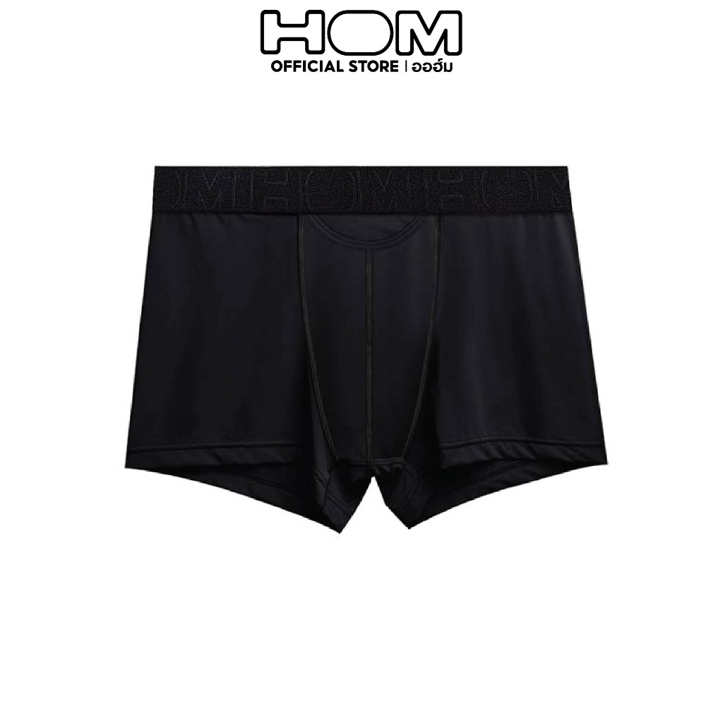 HOM (ออฮ์ม) รุ่น Palette รหัส402387 สีดำ 004 กกน.ชายทรง Boxer ผ้า Polyamide กระชับเป้าเข้ารูป ปลายขาไม่ม้วนลดการเสียดสี