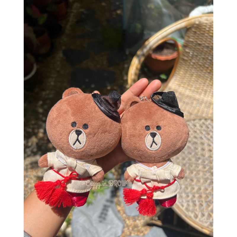 พวงกุญแจหมีบราวน์ ชุดฮันบก Line Friends Hanbok Collection