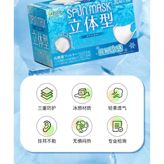 พร้อมส่ง ISDG SPUN MASK3D30ชิ้น กล่องฟ้า