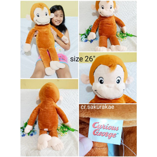 (พร้อมส่ง) ตุ๊กตาลิง ลิง ตุ๊กตาลิงจอร์จ Curious George monkey มือสอง ตุ๊กตาลิขสิทธิ์แท้  ตุ๊กตาผ้า