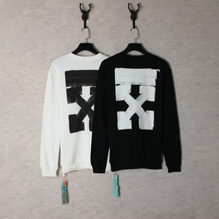 OFF WHITE  graffiti fuzzy arrow hooded sweater