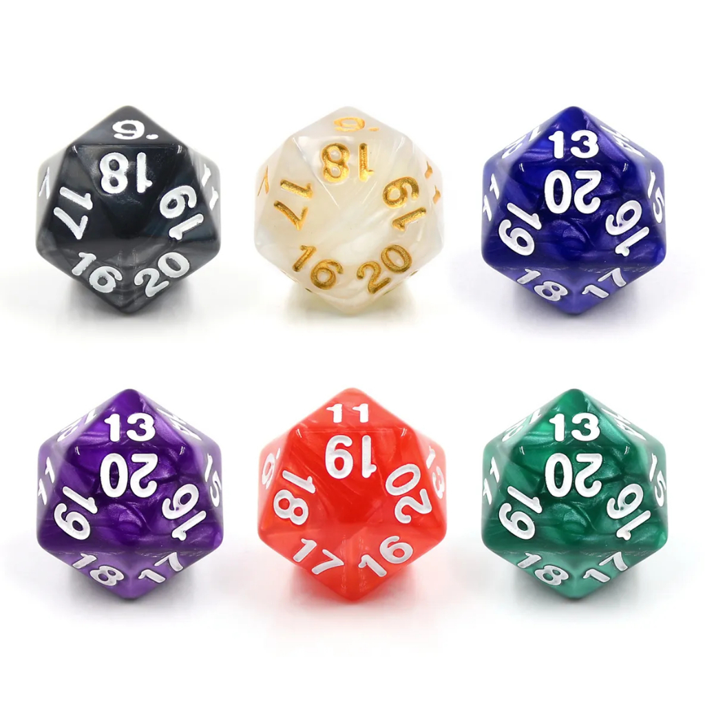 ลูกเต๋า D20 & สุ่มหลายแบบ Random DICE D4 D6 D8 D10 D12 D20 D100 (1ลูก, 1die) | DnD D&D MTG RPG TRPG 