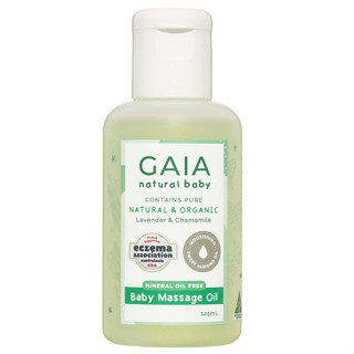 GAIA ไกอา น้ำมันนวดสำหรับทารก และเด็ก ผสมน้ำมันอัลมอนด์บริสุทธิ์ ขนาด 125 มิลลิลิตร / GAIA Natural Baby Massage Oil - Pu