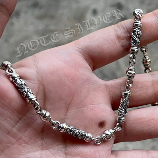 สร้อยคอ ลายรวงข้าว Ears of rice ตะขอ Star of David 26" Sterling Silver 925 NSNL3144