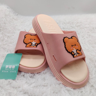 monika.hp พร้อมส่ง รองเท้าแตะผู้หญิง (หมีHello) รองเท้าแตะยาง ใส่สบาย