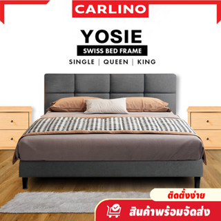 พร้อมส่ง !! CARLINO: Yosie Divan Canvas Fabric Bed Frame เตียงนอนพร้อมฐานเตียง คุณภาพดี แข็งแรงทนทาน