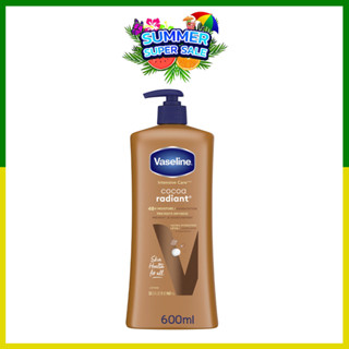 Vaseline cocoa radiant 48H moisture 600ml สินค้าตรงตามปก ตัวนอก US