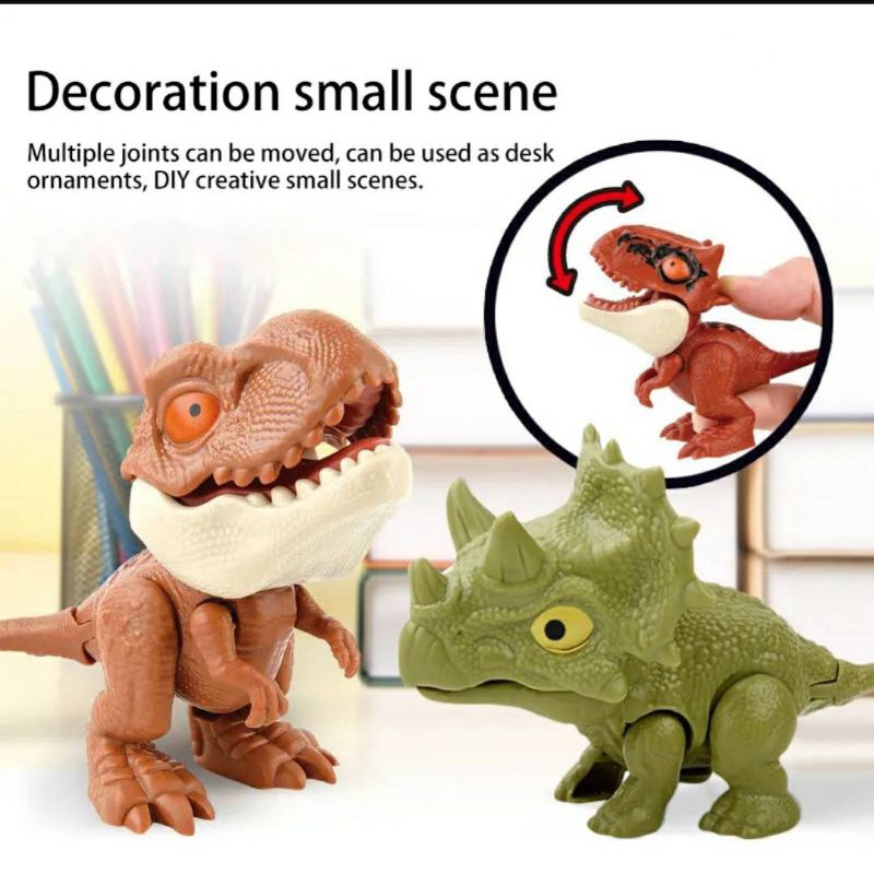 พร้อมส่ง! ไดโนเสาร์งับนิ้ว Finger Dinosaur งายสวย งับนิ้วได้ แขนขาขยับได้ ปากขยับได้ - รูปที่ 2