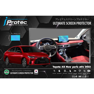 iProtec ฟิล์มใสกันรอยหน้าจอคอนโซนรถยนต์ Nano Glass 9H สำหรับรถ Toyota New Yaris Ative ฟิล์มกันรอยจอคอนโซน