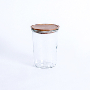 WECK MOLD JARS 850 ML W/WL ขวดแก้วพร้อมฝาไม้ (WE-743WL/L)