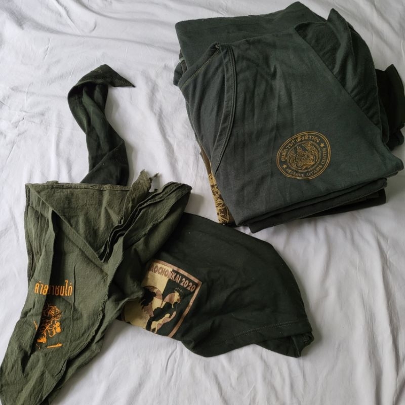 มือสอง Soilder T Shirt เสื้อ รด รักษาดินแดน เสื้อยืดรองในทหาร นักศึกษาวิชาทหาร คอกลม เขาชนไก่ ราคา ถูกที่สุด ดีลบีเคเค แกลเลอรีภาพที่ 4