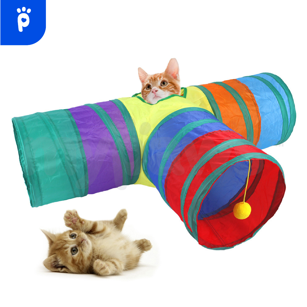 My Paws ของเล่นแมวอุโมงค์ สำหรับแมวหรือสัตว์ขนาดใหญ่ อุโมงค์แมว พับได้ - รูปที่ 6