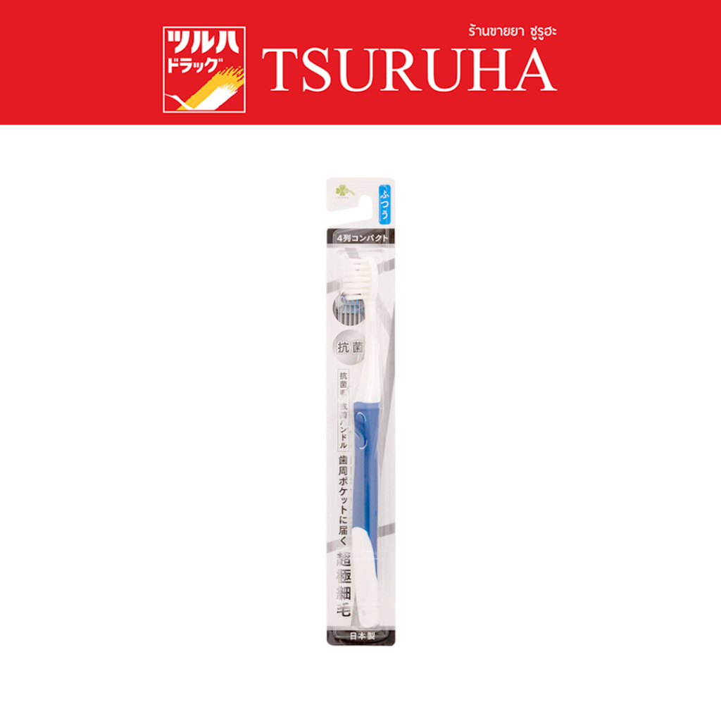 คุราชิ-ริธึ่ม ซุปเปอร์-ไฟน์ บริสเซิล ทูธบรัช 4โร/Kurashi-rhythm Super-Fine Bristle Toothbrush 4Rows Compact Medium