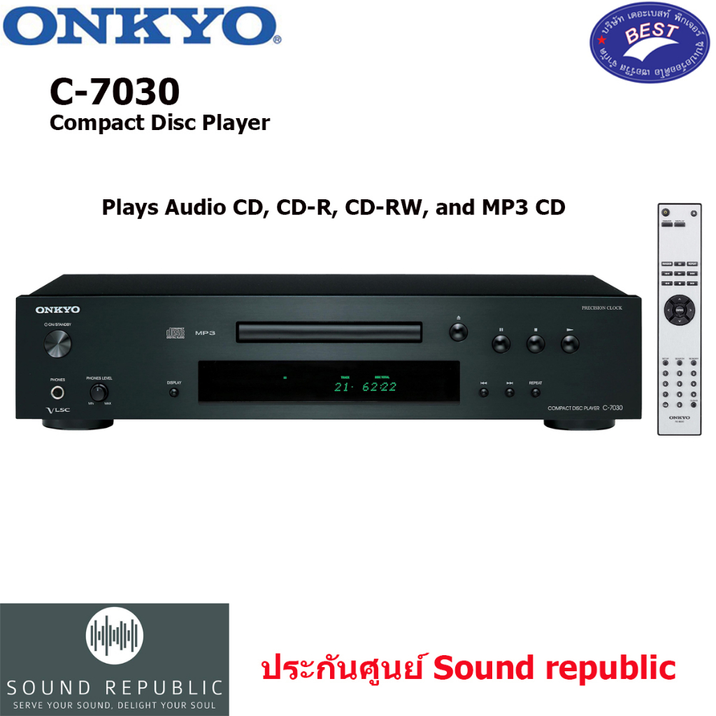 Onkyo C-7030 Compact Disc Player รองรับการเล่น CD-R, CD-RW, MP3