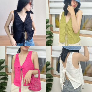 [PG2 ]เสื้อแขนกุด ผูกหน้า สลับใส่ได้ทั้งหน้าและหลัง ใส่สบายๆ