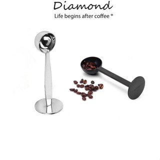 ❤ Diamond Coffee ช้อนตวงกาแฟ เอสเพรสโซ่ พร้อมเทมเปอร์กดกาแฟ ขนาด 10 กรัม ชิ้นช้อนตักผงกาแฟ ที่กดกาแฟ NOHB