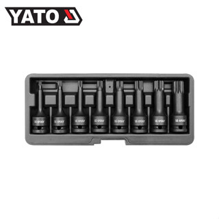 YATO YT-1069 ชุดลูกบล็อกลม - เดือยโผล่ 12 เหลี่ยม 1/2" 8 ตัวชุด (M5 - M18)