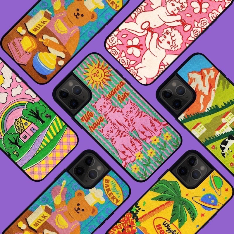 [Sale🔥] พร้อมส่ง เคส wiggle wiggle ลายปัก ip13 ของแท้🇰🇷💯(หมดแล้วหมดเลย)