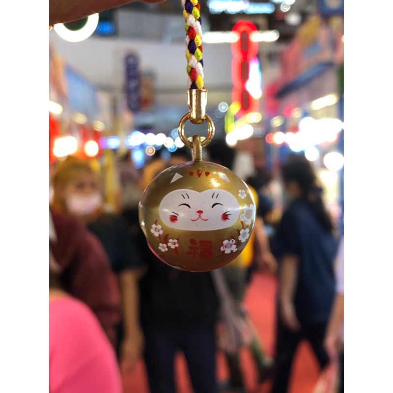เครื่องรางญี่ปุ่น แมวกวักนำโชค ทอง รวย สายเชือก กระพรวนเสียงดัง ญี่ปุ่นแท้ ตรงปกไม่จกตา